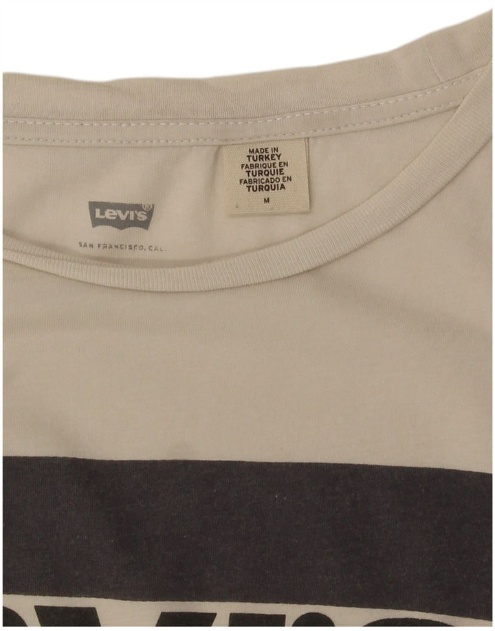 Женская футболка с рисунком Levi's Top UK 14, средний белый