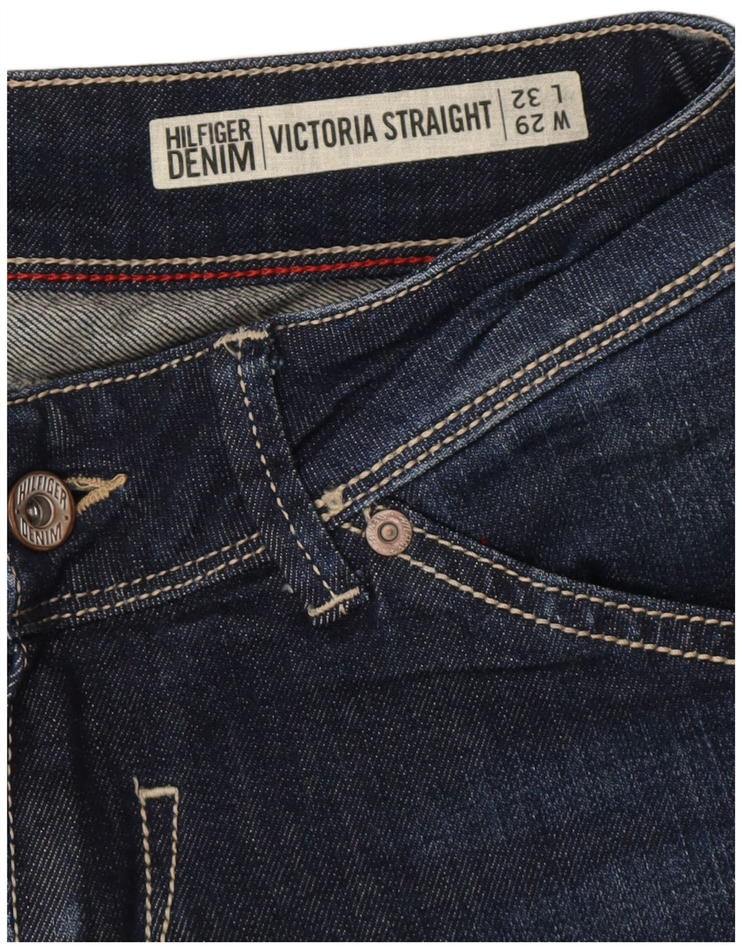TOMMY HILFIGER Женские прямые джинсы Victoria W29 L32 Синие, хлопок