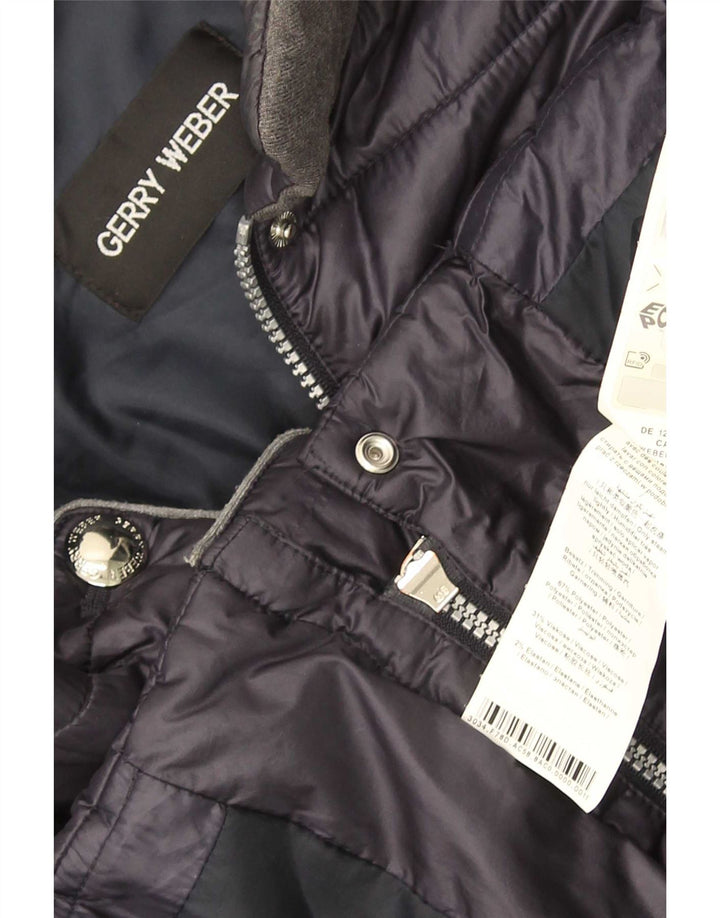 Женская стеганая куртка Gerry Weber UK 14, большой размер, темно-синий, полиэстер
