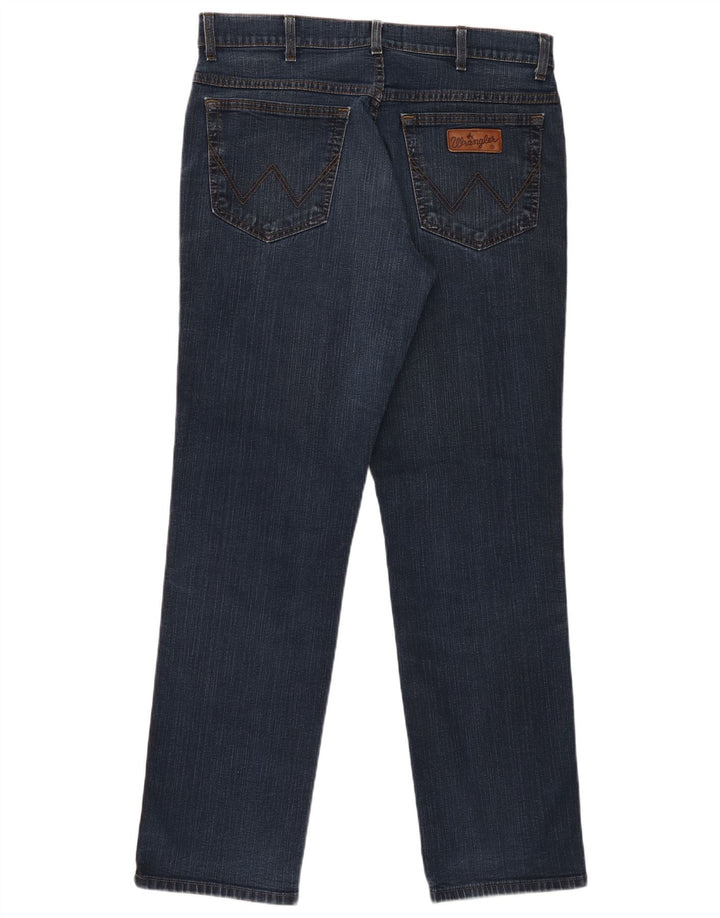 Мужские прямые джинсы Wrangler W34 L32 темно-синие