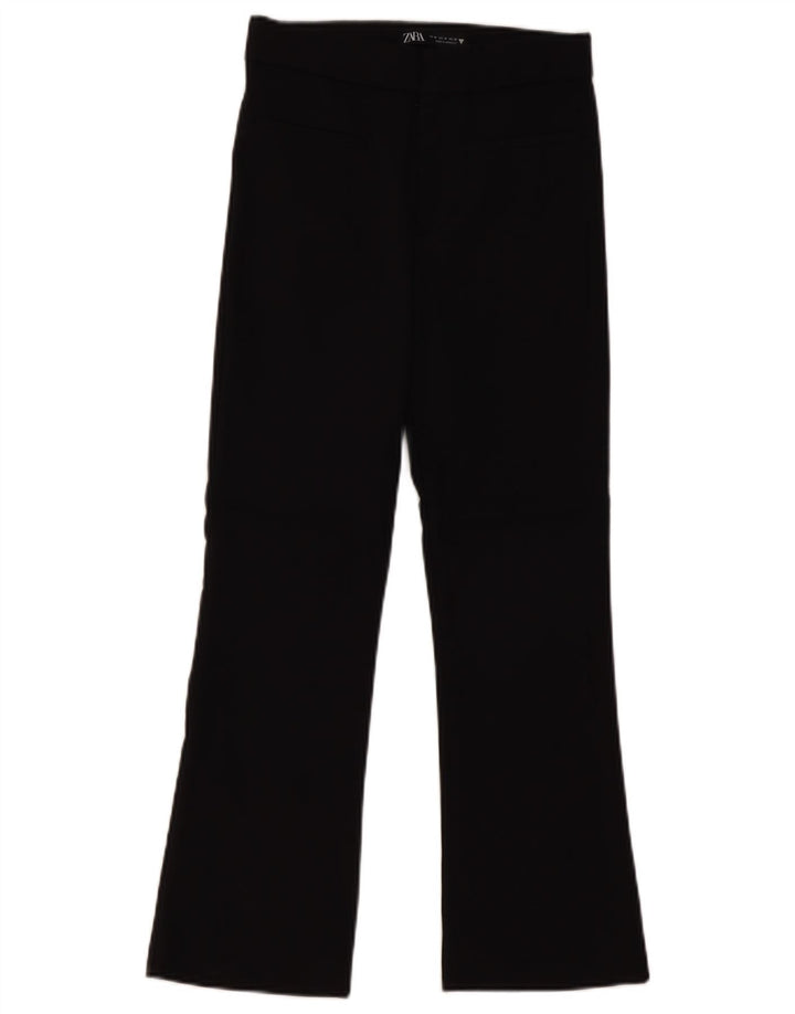 Женские укороченные брюки-клеш Zara Medium W28 L25, черные