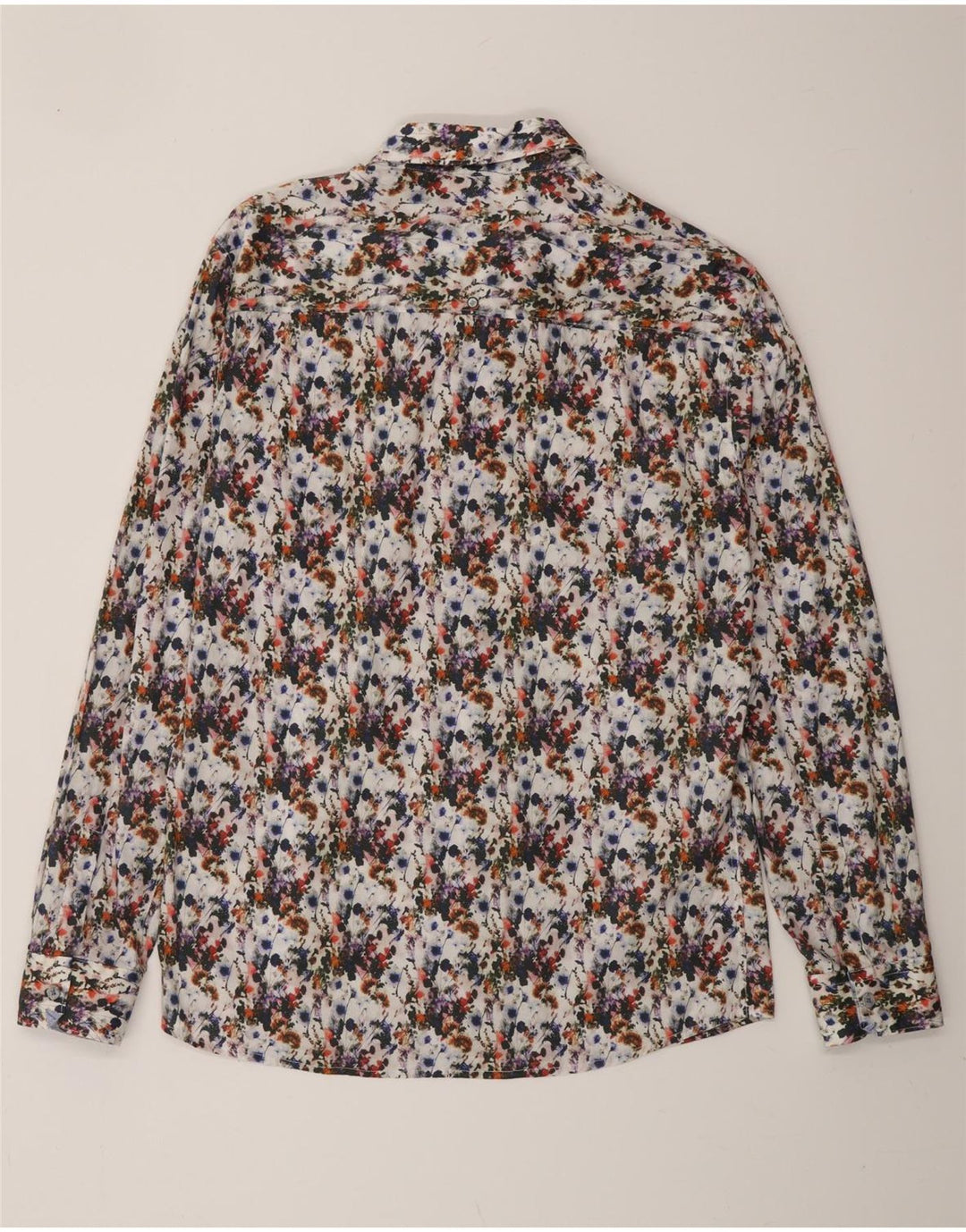 Мужская рубашка VINTAGE большая разноцветная с цветочным принтом