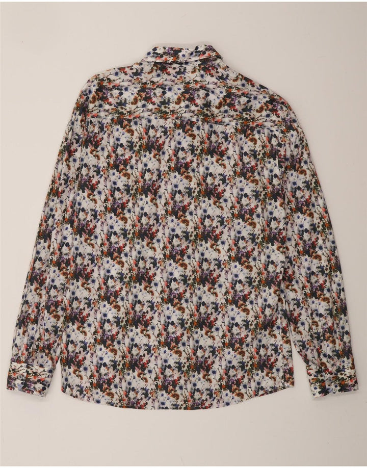 Мужская рубашка VINTAGE большая разноцветная с цветочным принтом