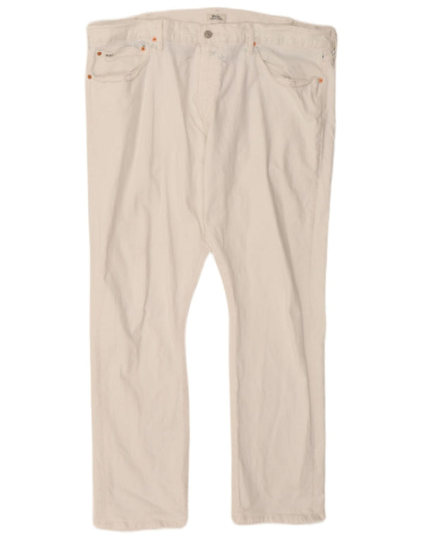 POLO RALPH LAUREN Mens Slim Jeans W42 L32 White Cotton