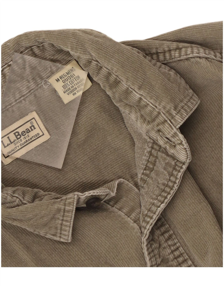 Мужская вельветовая рубашка L.L.Bean, хлопок среднего цвета хаки