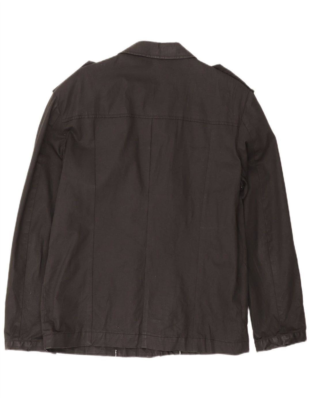 Мужская куртка в стиле милитари Calvin Klein UK 38, средний черный хлопок