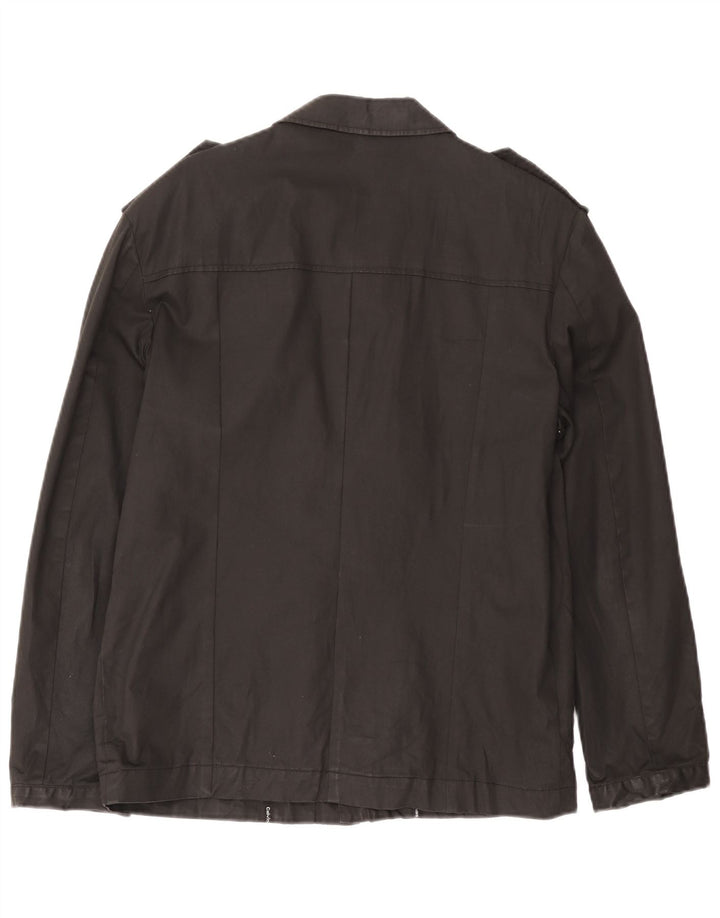 Мужская куртка в стиле милитари Calvin Klein UK 38, средний черный хлопок