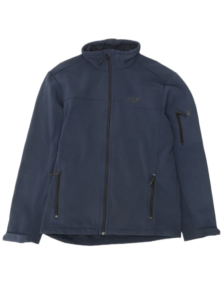 Мужская ветровка Jack Wolfskin UK 40, большая темно-синяя полиэстер