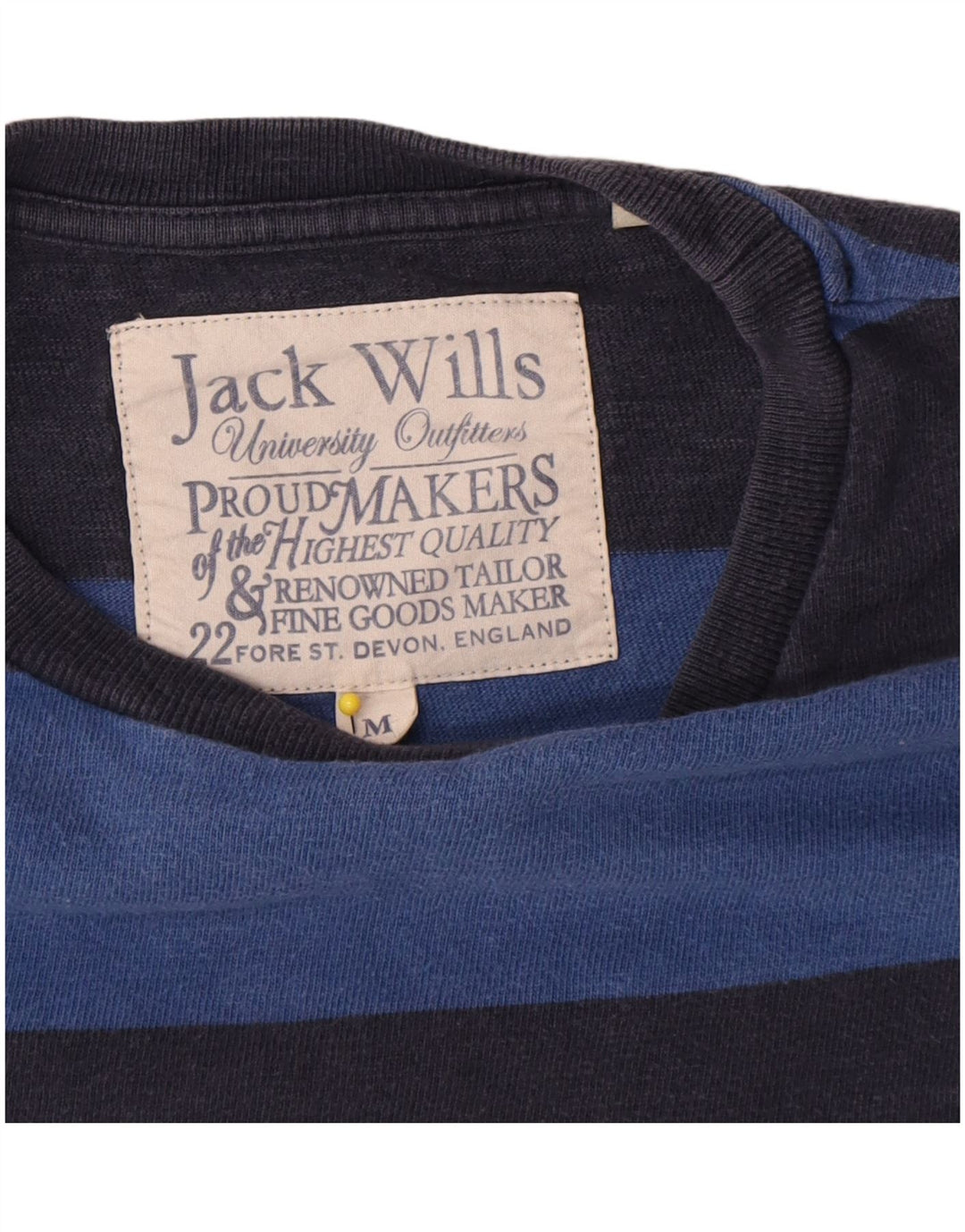 Мужская футболка Jack Wills Top Medium Темно-синяя полоска из хлопка