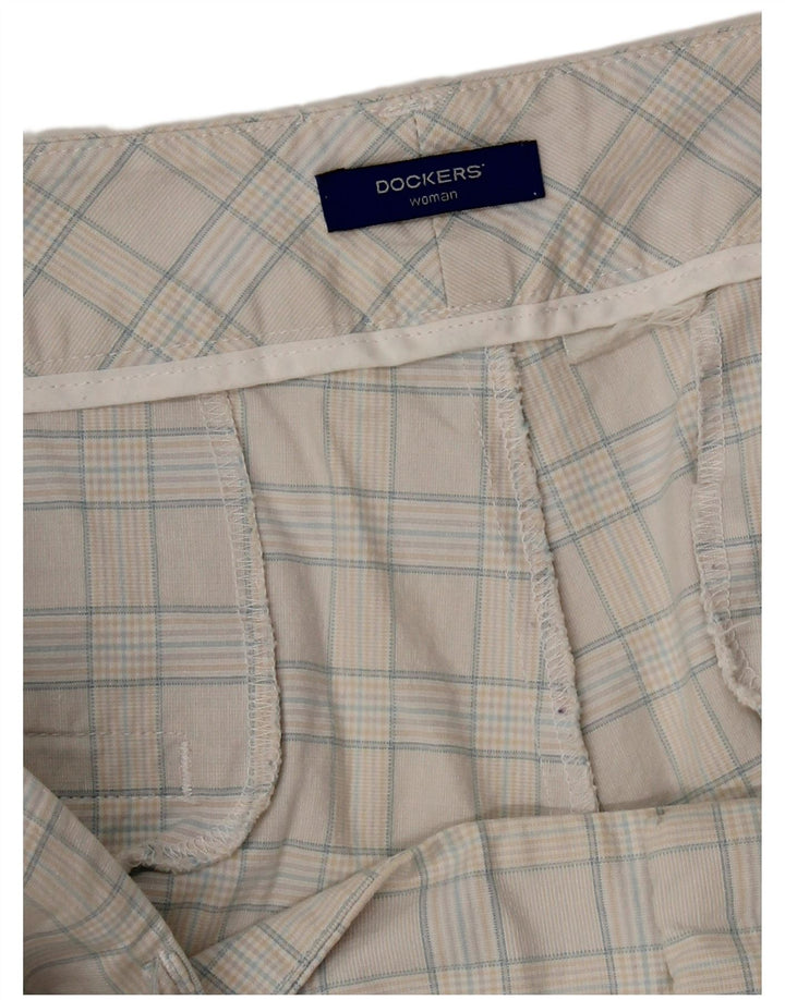 Женские шорты-бермуды Dockers W38 XL Off White в клетку