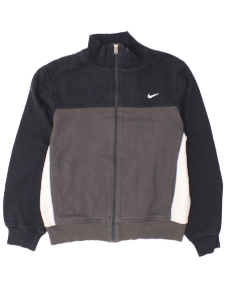 Мужской спортивный костюм Nike, маленькая хлопковая куртка темно-синего цвета с цветными блоками
