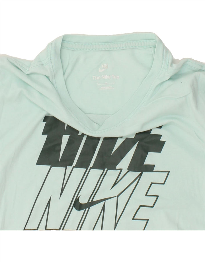 NIKE Mens Graphic T-Shirt Top Medium Blue Cotton Vintage Nike and Second-Hand Nike from Messina Hembry 