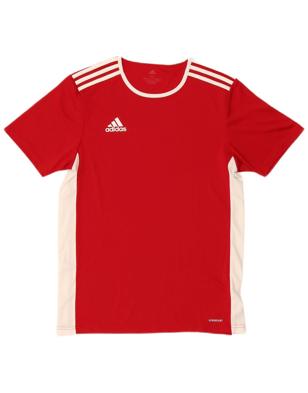Adidas Мужская футболка Aeroready Верх среднего красного цвета из полиэстера с цветными блоками