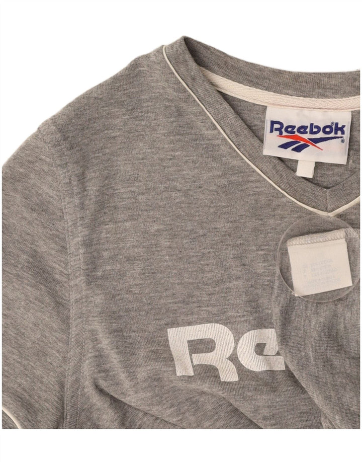 Женская футболка с рисунком REEBOK Top UK 14, средний серый хлопок