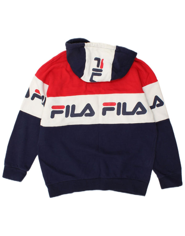 Fila Женский джемпер с капюшоном с графическим рисунком UK 6 XS Разноцветный цветной блок