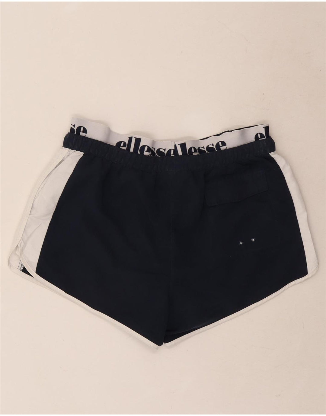 Мужские спортивные шорты Ellesse с графическим рисунком, большие темно-синие, полиэстер с цветными блоками