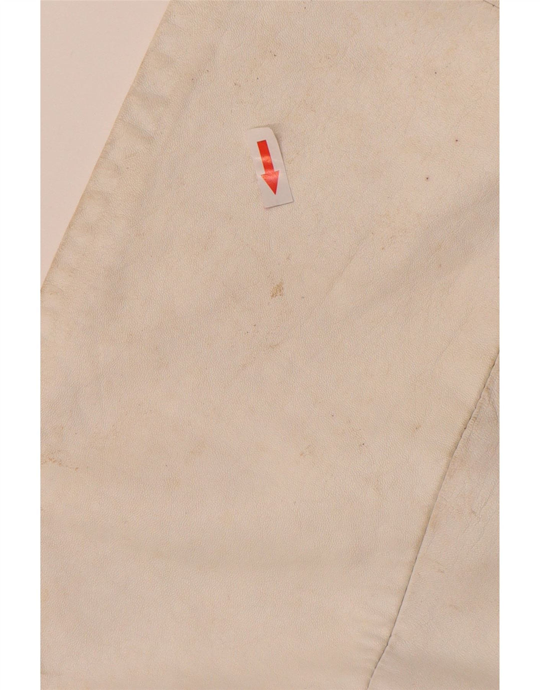 Винтажный женский кожаный комплект из 2 юбок UK 12 Medium W26 Off White