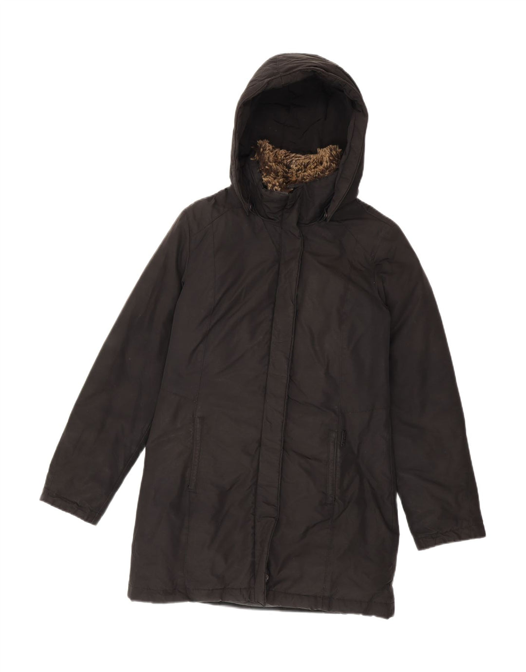 Женское стеганое пальто с капюшоном Woolrich UK 10, маленький черный полиэстер