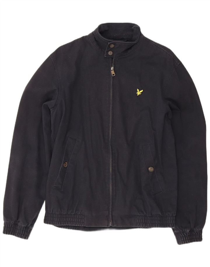Мужская куртка-бомбер Lyle & Scott UK 38, средний темно-синий хлопок