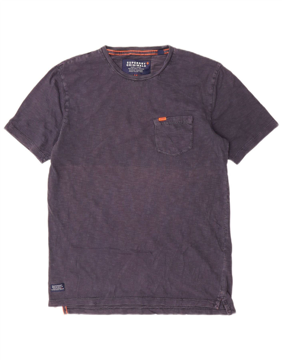 Мужская футболка Superdry Top среднего размера, темно-синяя, хлопок