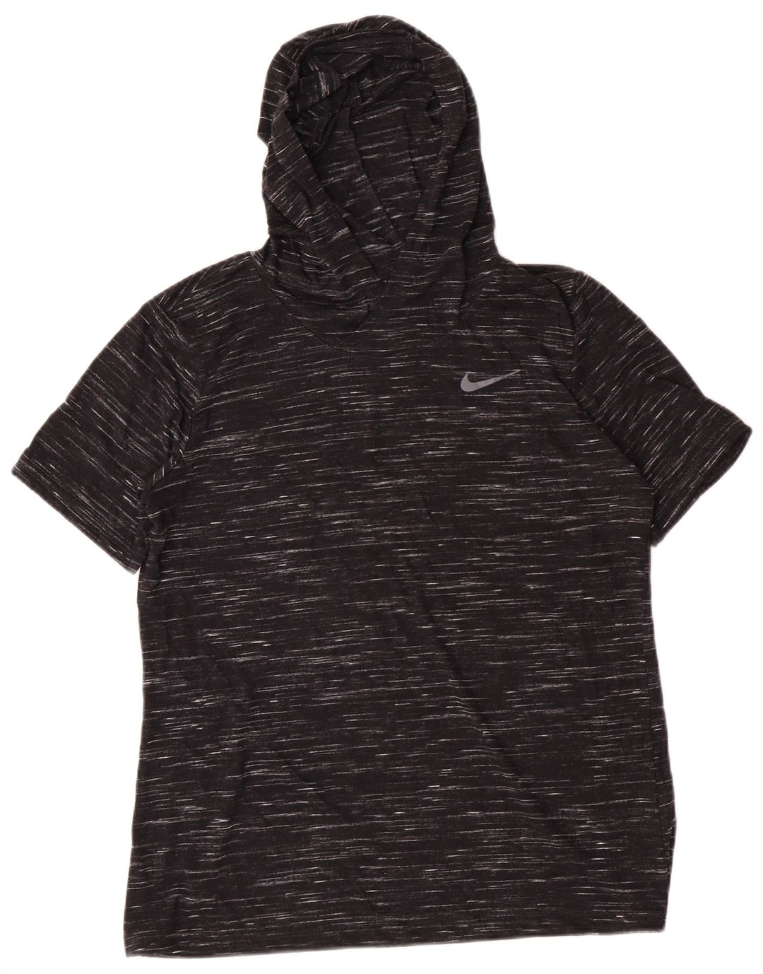 Женская футболка с капюшоном Nike Top UK 14, средний черный полиэстер с крапинками