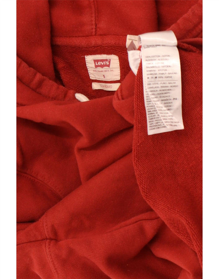 Мужской джемпер с капюшоном стандартного кроя LEVI'S, маленький красный, хлопковый