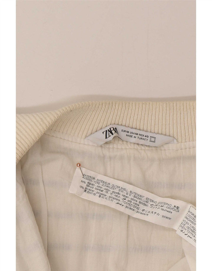 Мужской кардиган Zara, хлопковый свитер среднего размера в белую полоску