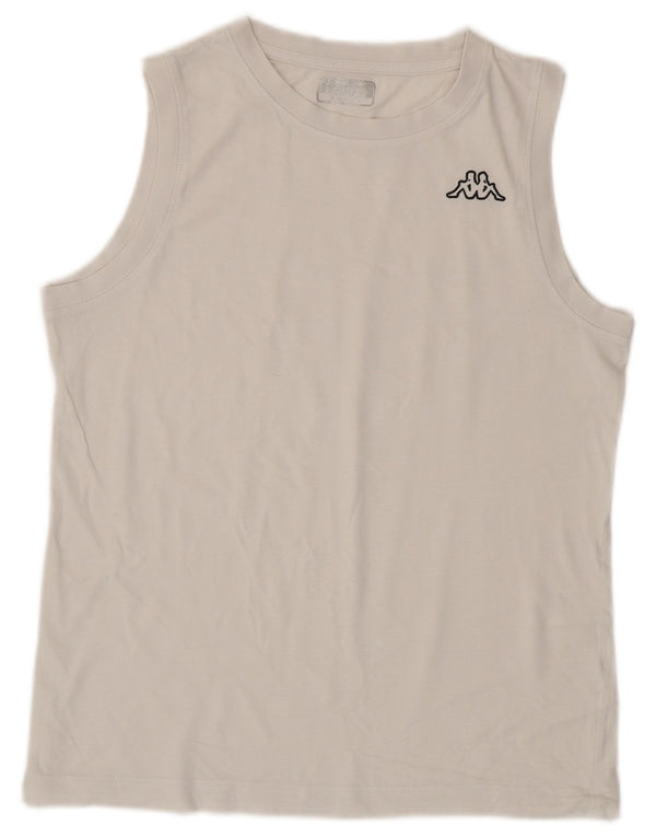 KAPPA Mens Vest Top Small Off White
