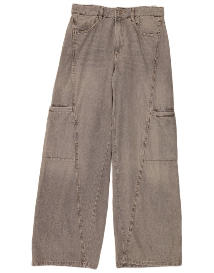 Женские широкие джинсы карго ZARA EU 40 Medium W30 L34 Серый хлопок