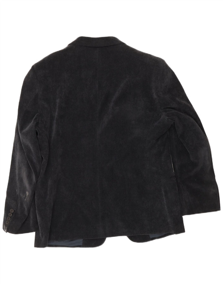 Armani Collezioni Мужской вельветовый пиджак с 2 пуговицами IT 58 3XL Темно-синий