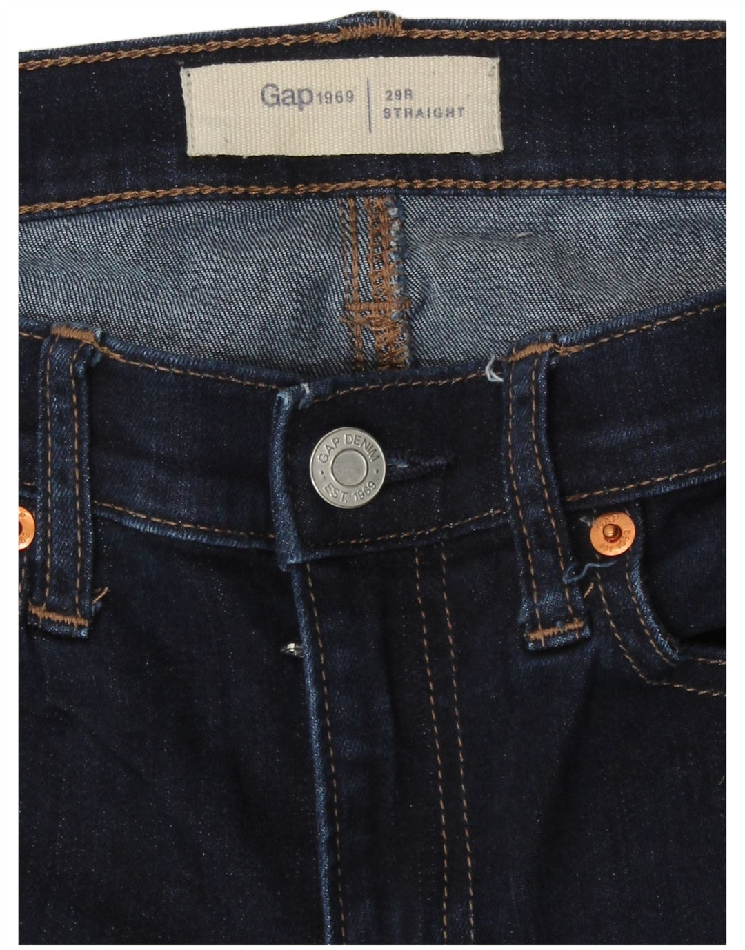 Женские прямые джинсы Gap W29 L29 темно-синие