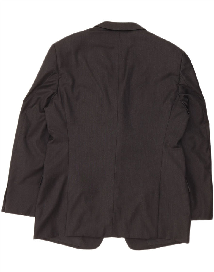 ARMANI COLLEZIONI Мужской пиджак на 3 пуговицах IT 52 XL Черный Шерстяной