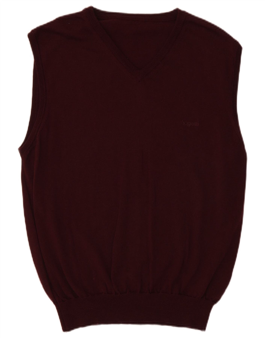 Мужская майка Bugatti Vest UK 40, средний бордовый из натуральной шерсти