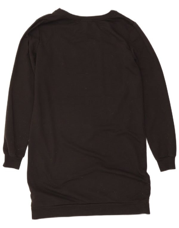 Женское платье-свитшот с рисунком Lipsy, Великобритания 10, маленькое черное полиэстеровое платье