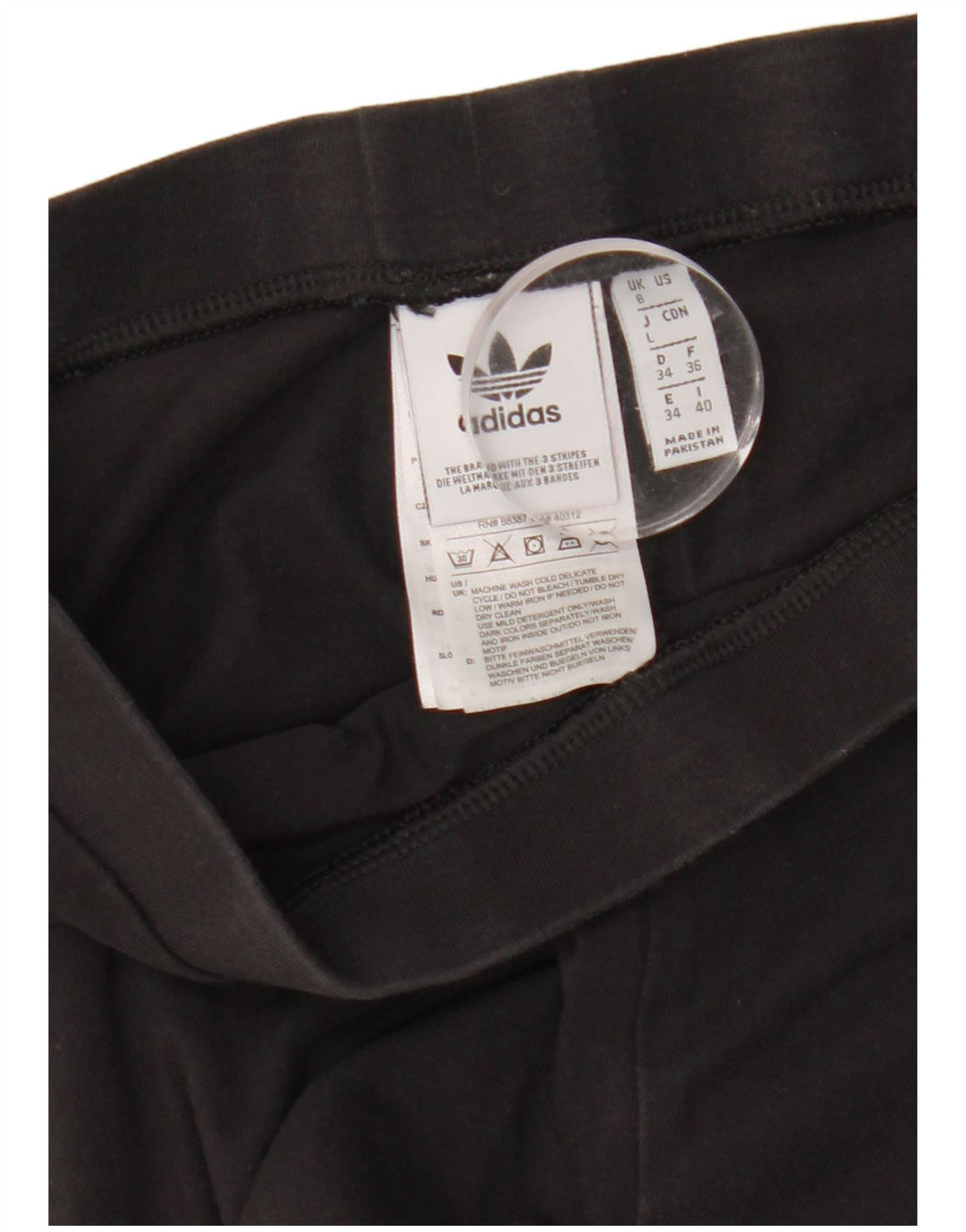 Женские леггинсы Adidas UK 8, маленькие черные хлопковые