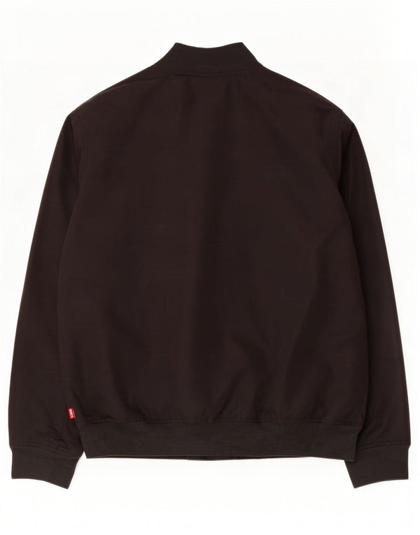 Мужская куртка-бомбер Levi's UK 40, большая, черная, полиэстер