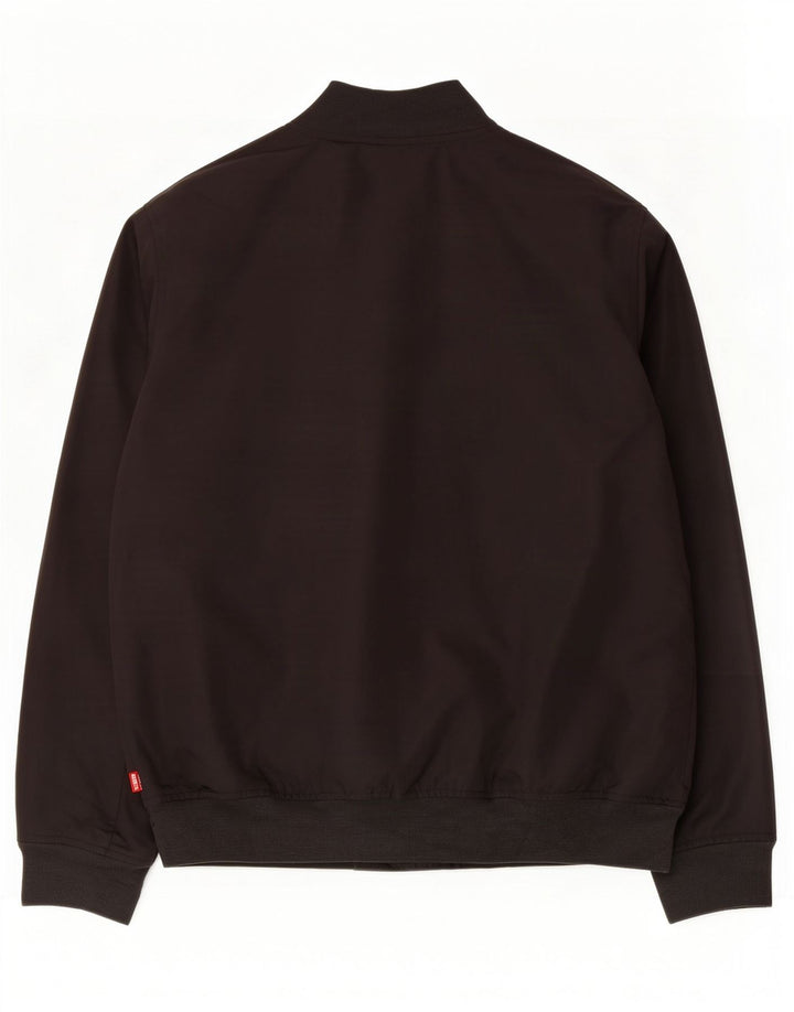 Мужская куртка-бомбер Levi's UK 40, большая, черная, полиэстер