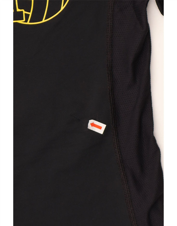 NIKE Womens Graphic Top Long Sleeve UK 12 Medium Black Polyester Vintage Nike and Second-Hand Nike from Messina Hembry 