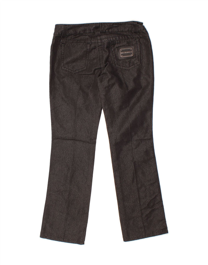 ROCCOBAROCCO Womens Straight Casual Trousers IT 42 Medium W30 L28  Black Vintage Roccobarocco and Second-Hand Roccobarocco from Messina Hembry 