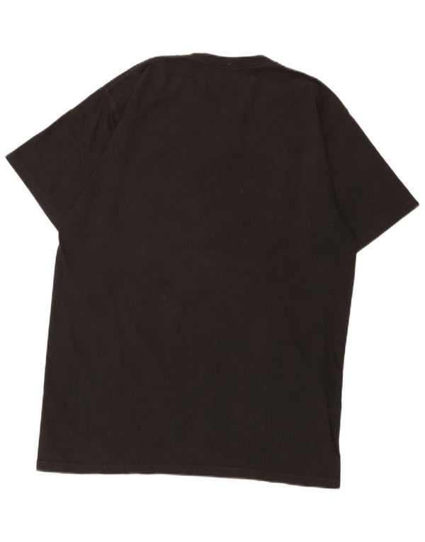 Hard Rock Cafe Mens Lisbon Graphic T-Shirt Top Large Black Cotton
