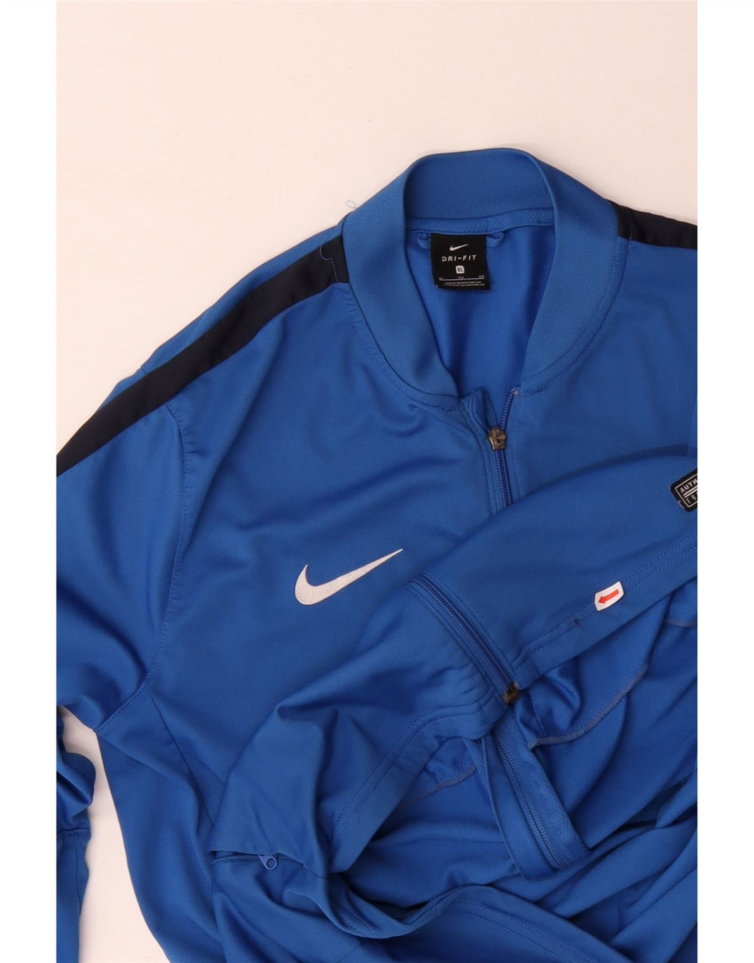 Мужской спортивный костюм NIKE Dri Fit, верхняя куртка XL, синий полиэстер с цветными блоками