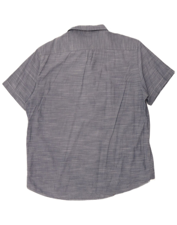 LEE Мужская рубашка обычного кроя с коротким рукавом 2XL, синяя, хлопок