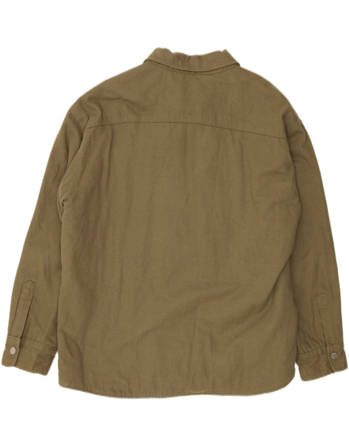 Мужская куртка Zara UK 42 XL, хлопок цвета хаки