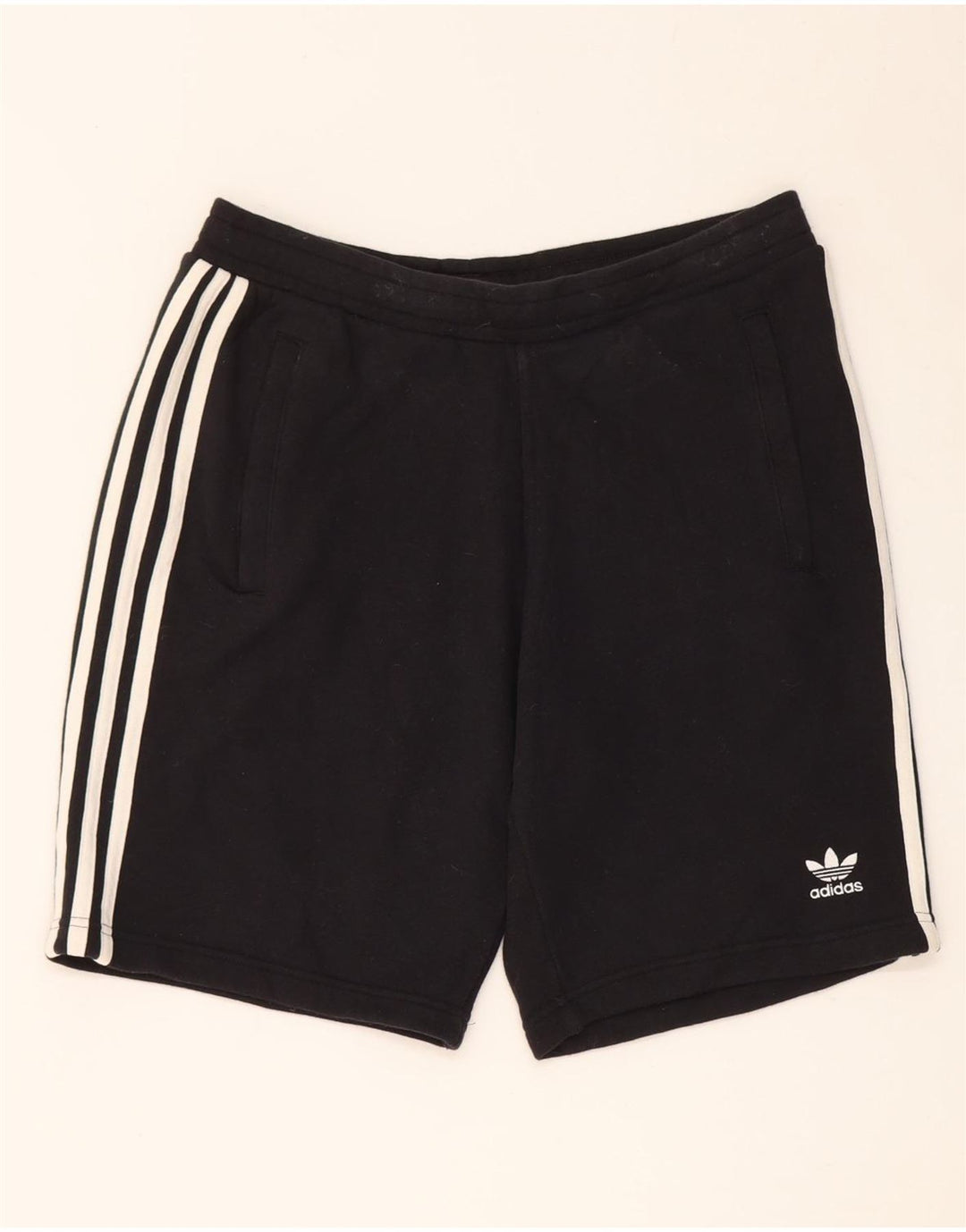 Мужские спортивные шорты Adidas среднего размера, черные, хлопок