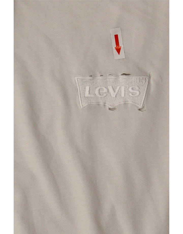 Мужская футболка свободного кроя Levi's, большой белый хлопковый топ