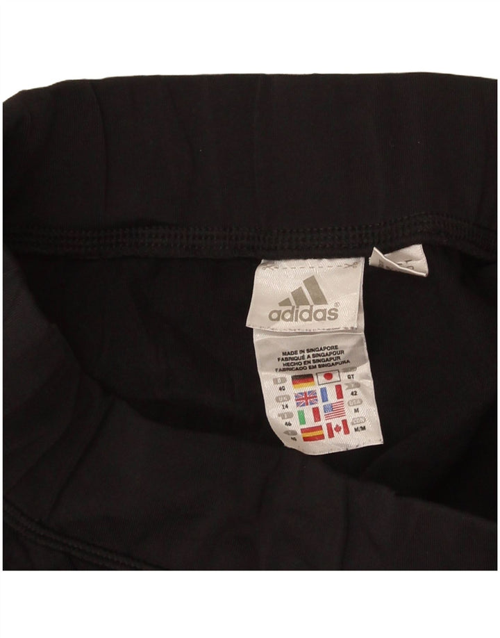 Женские леггинсы-капри Adidas UK 14, большие черные полиэстер с цветными блоками