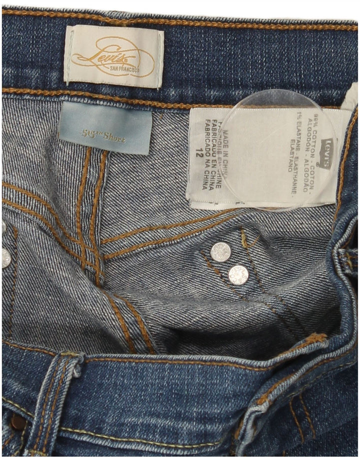 LEVI'S Womens Denim Shorts US 12 Large W34  Blue Cotton