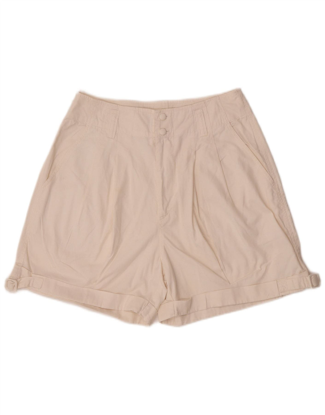 Винтажные женские шорты чинос с высокой талией среднего размера W28 Off White