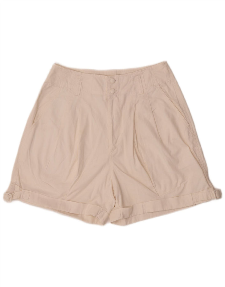 Винтажные женские шорты чинос с высокой талией среднего размера W28 Off White