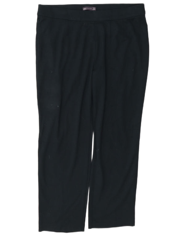 Женские прямые повседневные брюки Marks & Spencer UK 18 XL W38 L27 Темно-синие